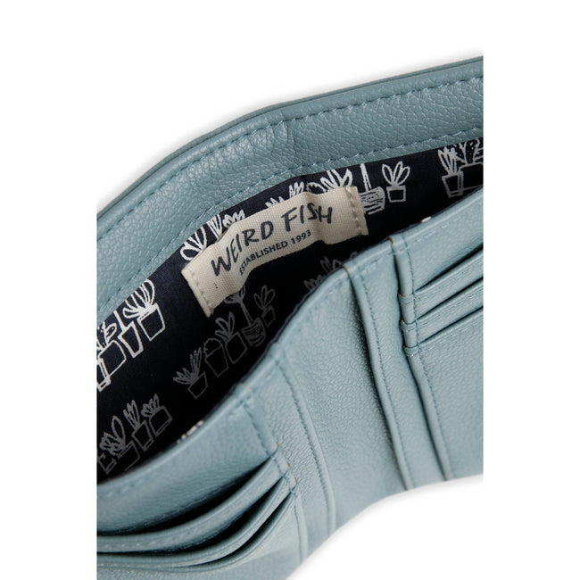 Mineral Blue - Side - Weird Fish Tabytha Plain Vegan Leather Coin Purse