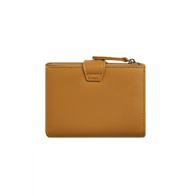 Deep Amber - Back - Weird Fish Tabytha Plain Vegan Leather Coin Purse