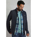 Navy - Side - Weird Fish Mens Transom Zip Macaroni Eco Friendly Jacket