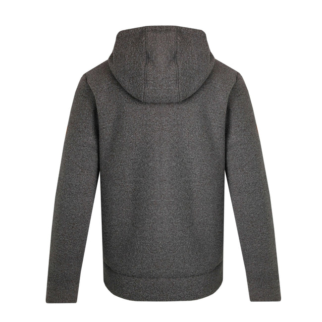 Dark Grey - Back - Weird Fish Mens Fairfield Button Front Fleece Jacket