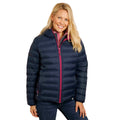 Navy - Side - Weird Fish Womens-Ladies Eshka Lightweight Padded Jacket