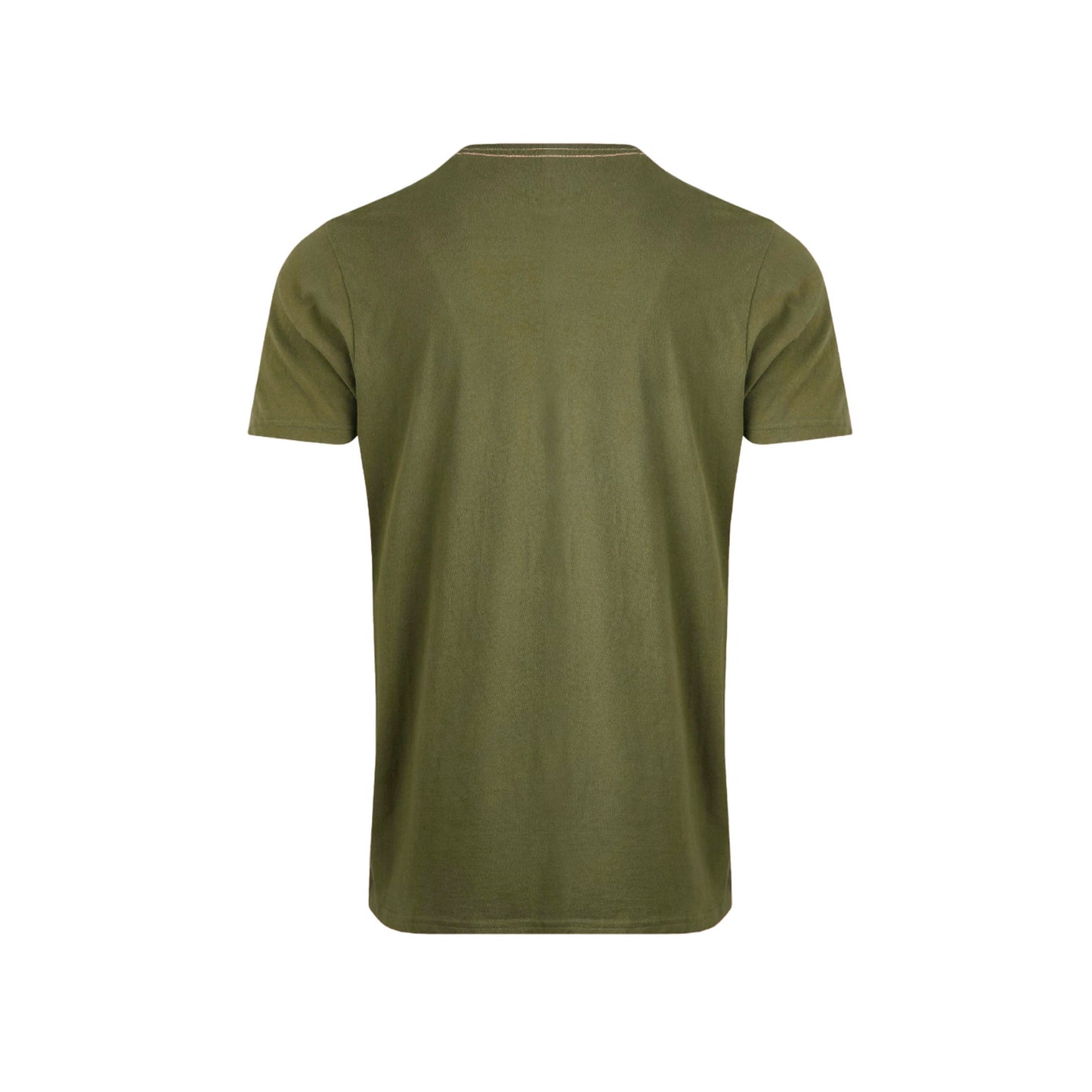 Olive Green - Back - Weird Fish Mens Homestead Vintage Stamp T-Shirt