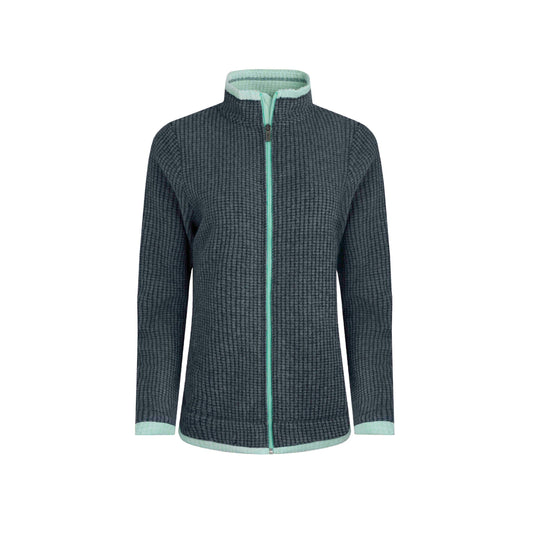 Rich Navy - Front - Weird Fish Womens-Ladies Ariana Grid Eco Friendly Full Zip Fleece Jacket