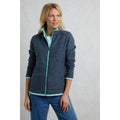 Rich Navy - Side - Weird Fish Womens-Ladies Ariana Grid Eco Friendly Full Zip Fleece Jacket