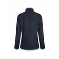 Rich Navy - Back - Weird Fish Womens-Ladies Beye Grid Eco Friendly Quarter Zip Fleece Top