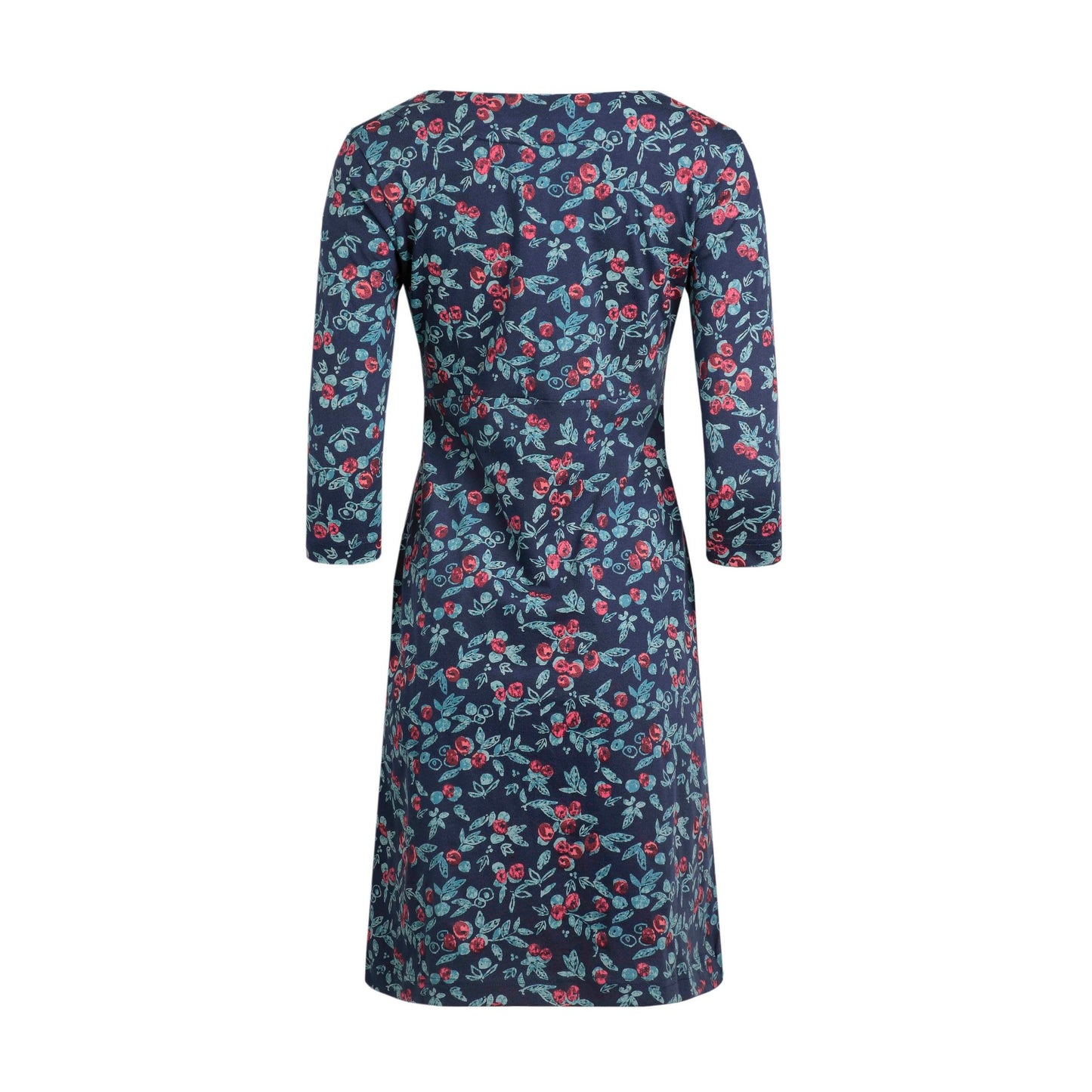 Midnight - Back - Weird Fish Womens-Ladies Markle Printed Jersey Organic Dress