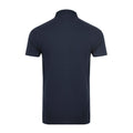 Navy - Back - Weird Fish Mens Miles Pique Organic Polo Shirt