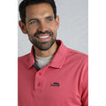 Dark Pink - Close up - Weird Fish Mens Miles Pique Organic Polo Shirt