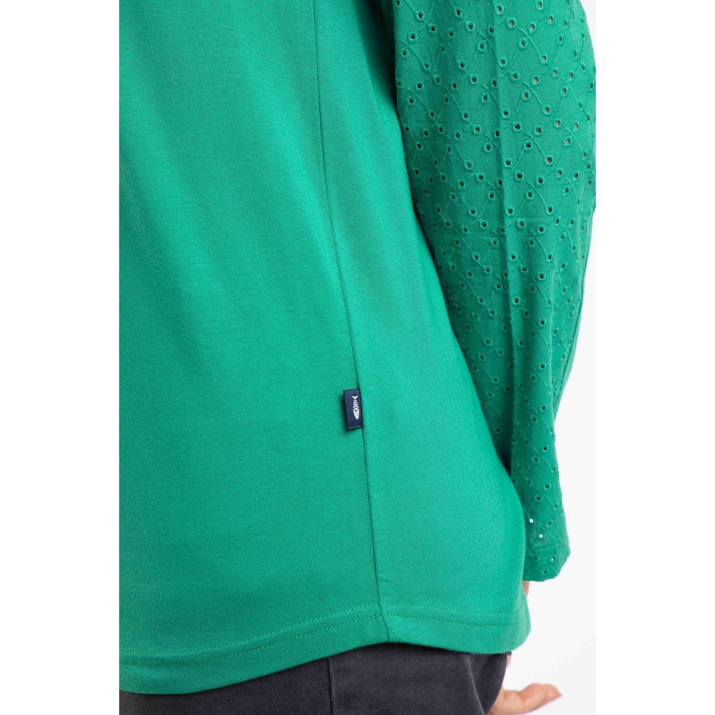 Green - Pack Shot - Weird Fish Womens-Ladies Topia Organic Long-Sleeved Top