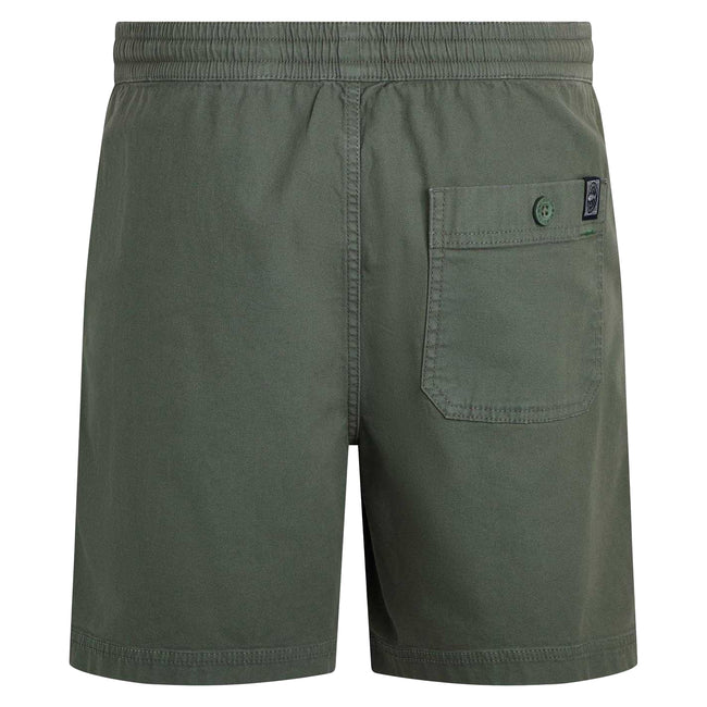 Army Green - Back - Weird Fish Mens Weston Canvas Shorts