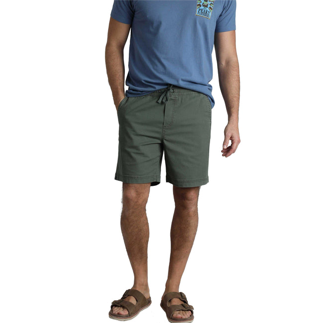 Army Green - Side - Weird Fish Mens Weston Canvas Shorts