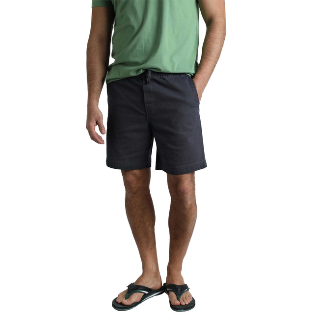 Navy - Side - Weird Fish Mens Weston Canvas Shorts