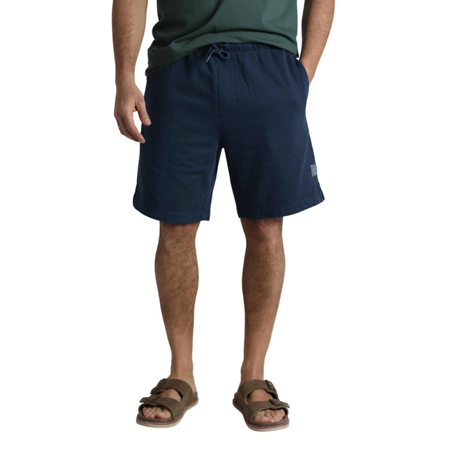 Navy - Side - Weird Fish Mens Hamilton Sunwashed Shorts