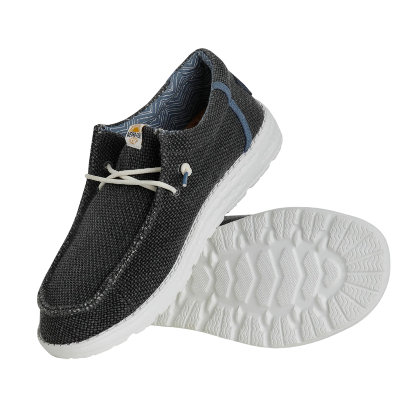 Navy - Lifestyle - Weird Fish Mens Danio Canvas Slip-on Shoes