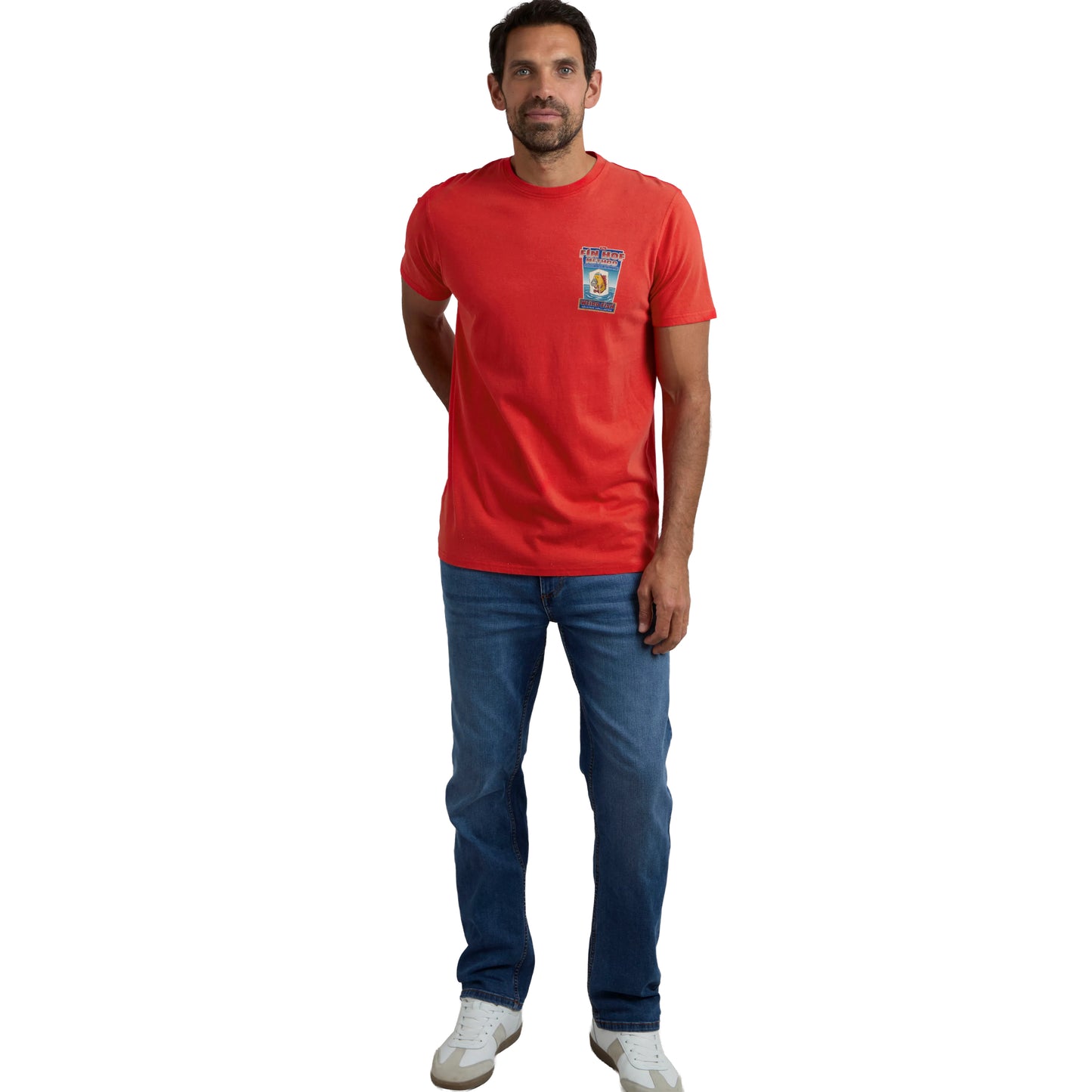 Retro Red - Lifestyle - Weird Fish Mens Fin Hof Back Print T-Shirt