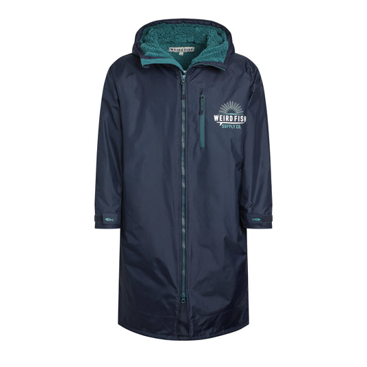 Blue Surf - Front - Weird Fish Unisex Adult Atlantic Waterproof Changing Robe