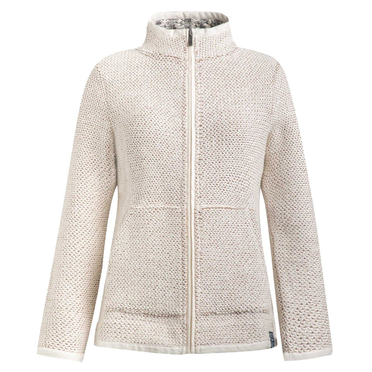 Ecru - Front - Weird Fish Womens-Ladies Sontee Full Zip Fleece Jacket