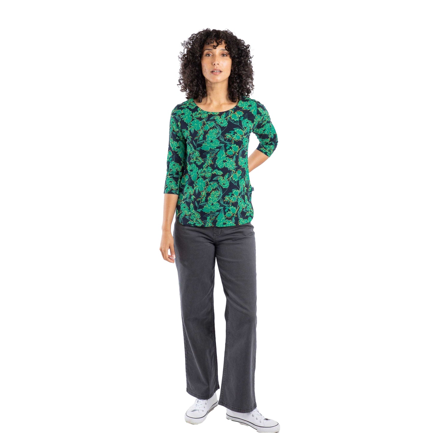 Night Blue - Pack Shot - Weird Fish Womens-Ladies Rachel Printed Jersey T-Shirt