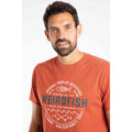 Rust Orange - Close up - Weird Fish Mens Waves T-Shirt