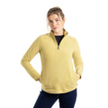Antique Moss - Pack Shot - Weird Fish Womens-Ladies Sarah Textured Quarter Zip Fleece Top