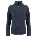 Midnight - Front - Weird Fish Womens-Ladies Sarah Textured Quarter Zip Fleece Top
