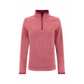 Garnet Red - Front - Weird Fish Womens-Ladies Sarah Textured Quarter Zip Fleece Top