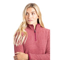 Garnet - Side - Weird Fish Womens-Ladies Sarah Textured Quarter Zip Fleece Top
