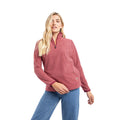 Garnet - Pack Shot - Weird Fish Womens-Ladies Sarah Textured Quarter Zip Fleece Top
