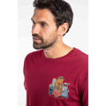 Garnet Red - Close up - Weird Fish Mens Doctor Hoot Back Print T-Shirt