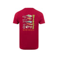 Garnet Red - Back - Weird Fish Mens Sling Your Hook Back Print T-Shirt