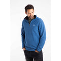 Blue Sapphire - Front - Weird Fish Mens Errill Textured Quarter Zip Fleece Top