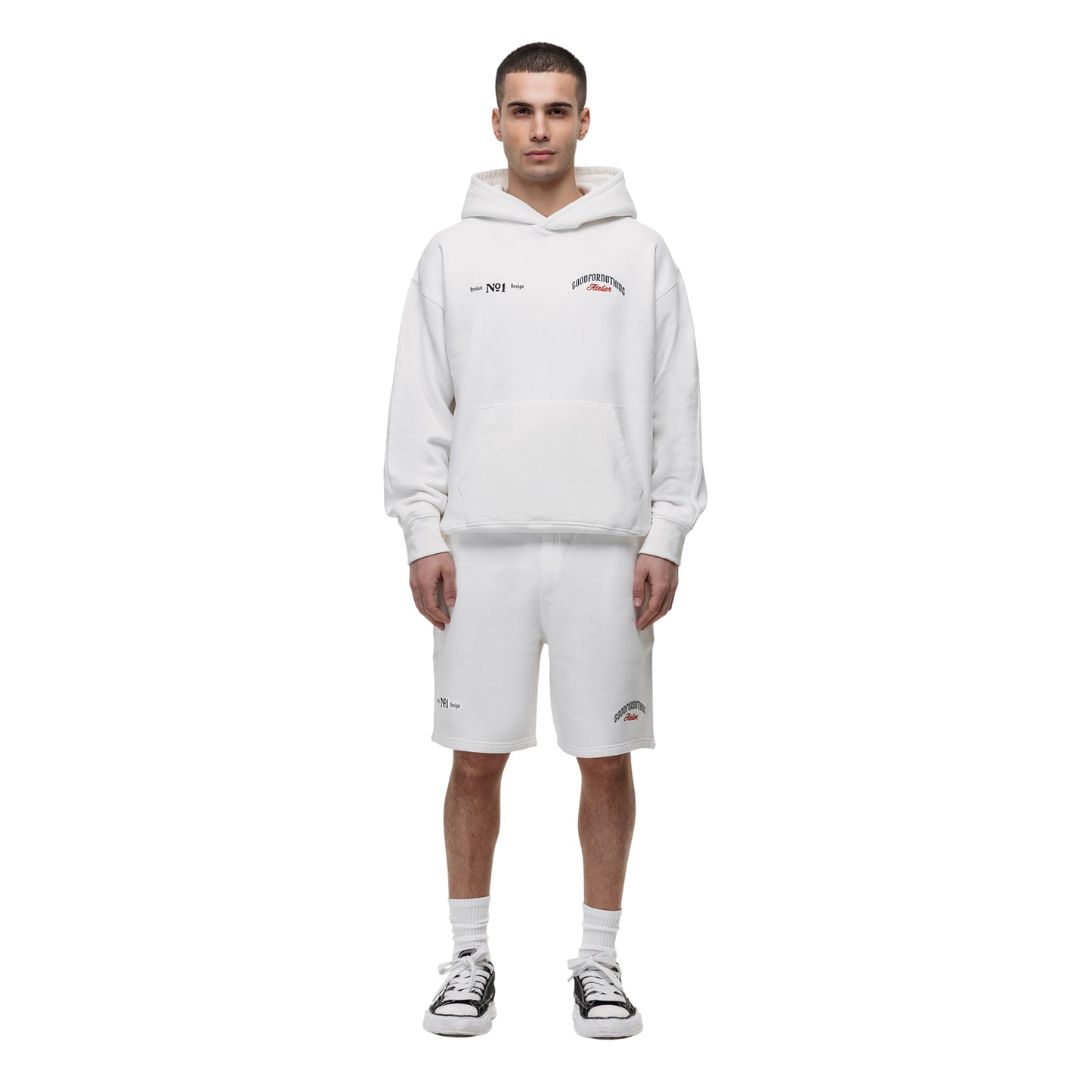 Off White - Side - Good For Nothing Mens Antique Hoodie