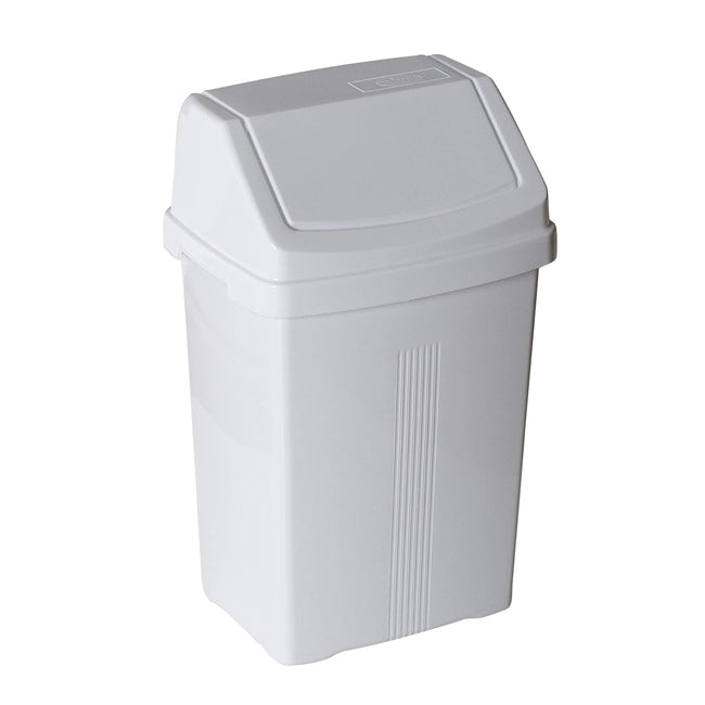 One Colour - Side - Casa 8L Swing Bin Ice White