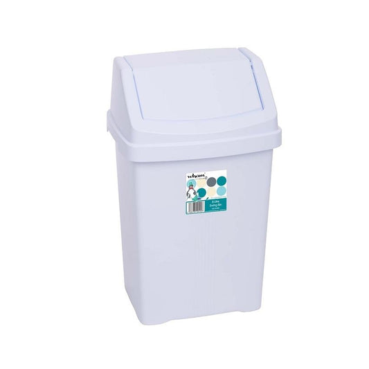 One Colour - Front - Casa 8L Swing Bin Ice White