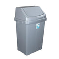 One Colour - Front - Casa 50L Swing Bin Silver