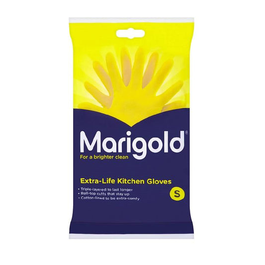 One Colour - Front - Marigold Extra-Life Kitchen Gloves Small