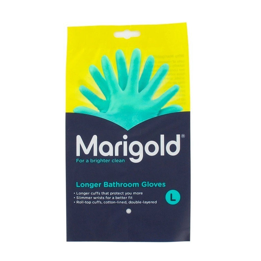 One Colour - Back - Marigold Longer Bathroom Gloves Large