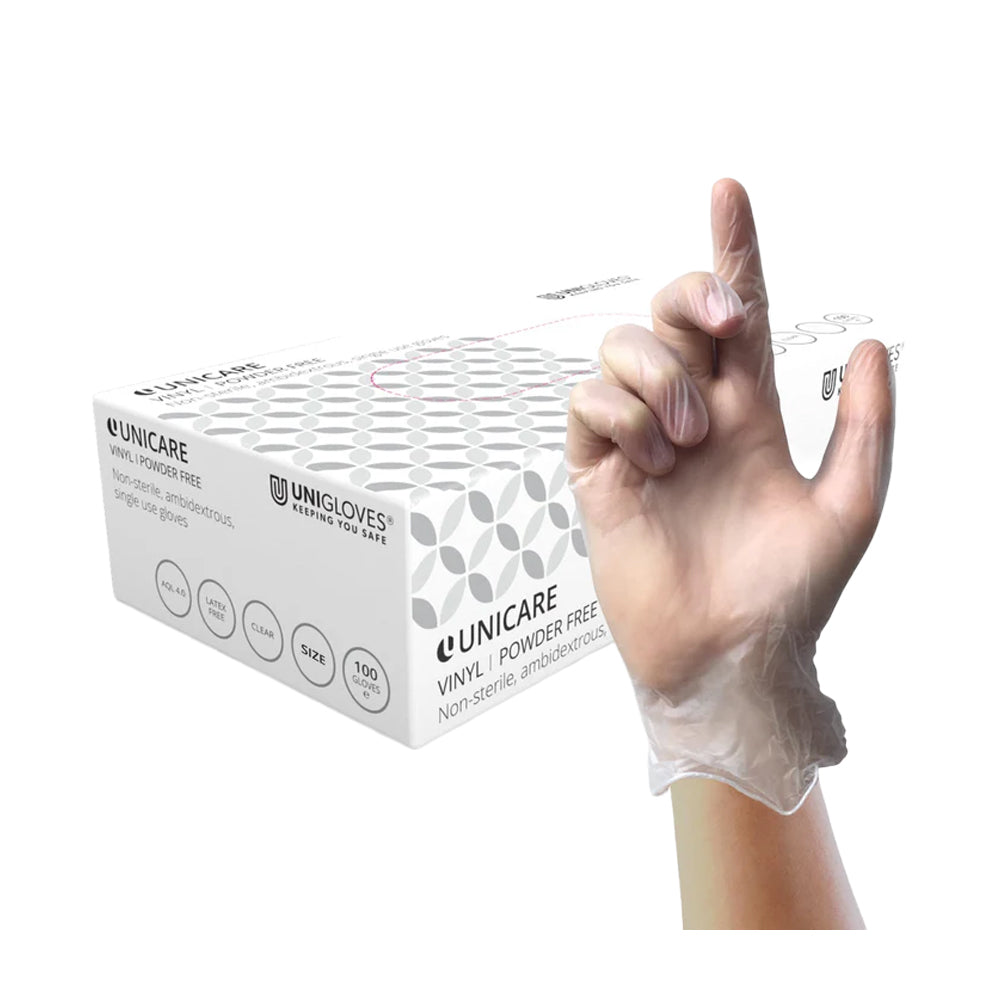 One Colour - Back - Disposable Vinyl Glove Powder Free Clear Extra Large 100pk