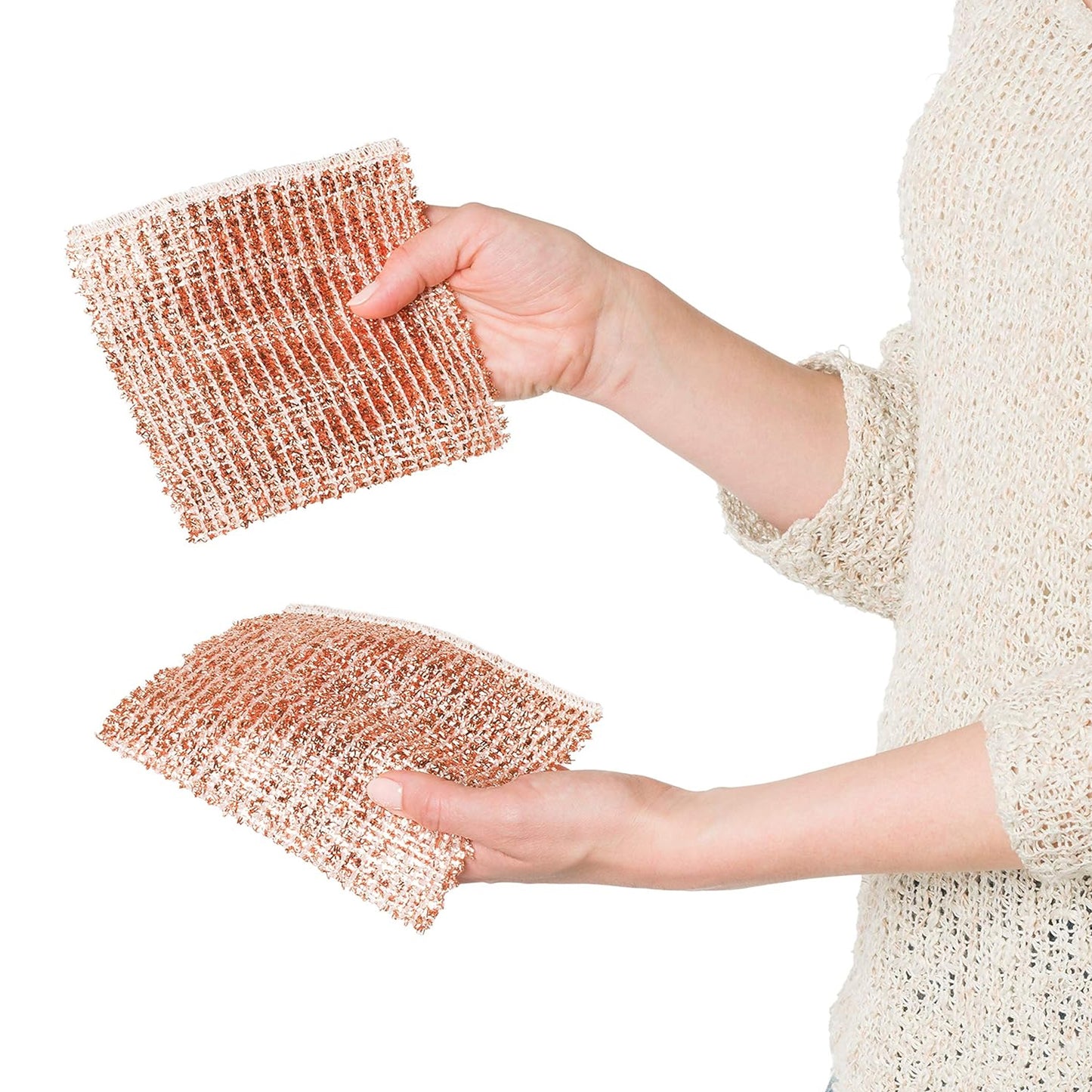 One Colour - Pack Shot - Rushmere Copper Scouring Cloth 15 x 15cm 2pk