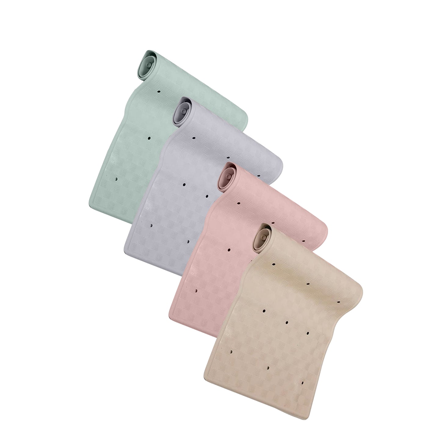 One Colour - Pack Shot - Blue Canyon Rubber Bath Mat Green 34 x 74cm