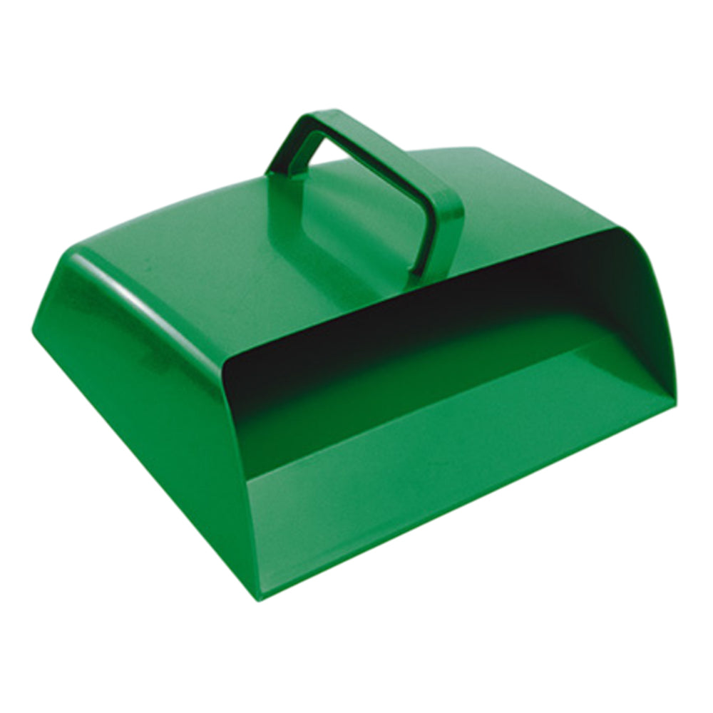 One Colour - Back - Plastic Hooded Dustpan Green