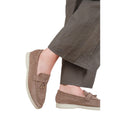 Khaki - Side - Where´s That From Womens-Ladies Pegasus Charm Slip-on Loafers