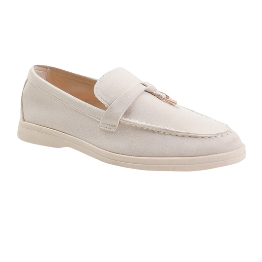 Beige - Front - Where´s That From Womens-Ladies Pegasus Charm Slip-on Loafers