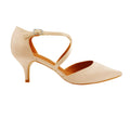 White - Front - Where´s That From Womens-Ladies Kennedi Crossover Strap Kitten Heel Shoes