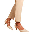 White - Side - Where´s That From Womens-Ladies Kennedi Crossover Strap Kitten Heel Shoes
