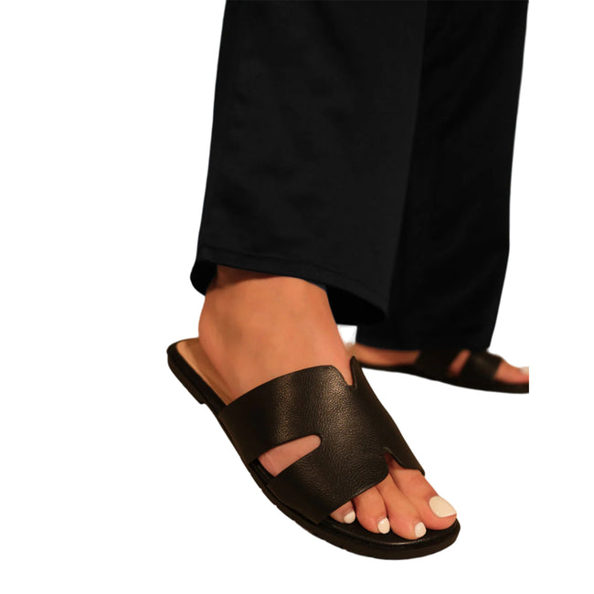 Black - Side - Where´s That From Womens-Ladies Mae Instep Strap Sandals