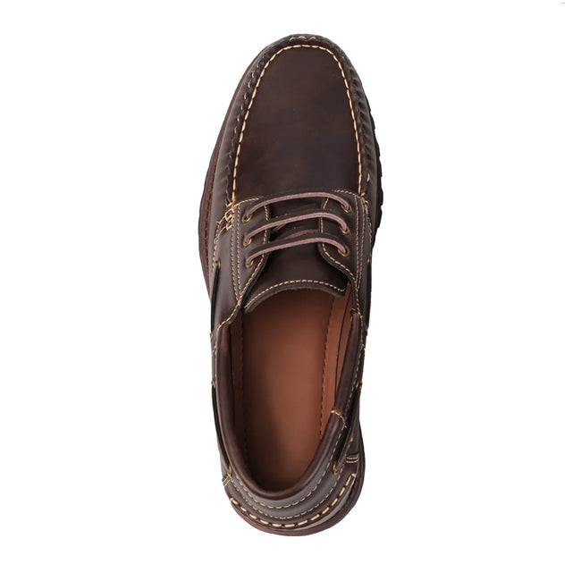 Brown - Side - Where´s That From Mens Isaac Chunky Boat Shoes