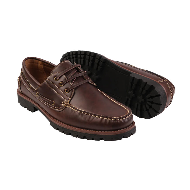 Brown - Lifestyle - Where´s That From Mens Isaac Chunky Boat Shoes