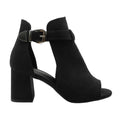 Black - Front - Where´s That From Womens-Ladies Lisa Suede Open Toe Wide Block Heel Sandals