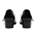 Black Patent - Back - Where´s That From Womens-Ladies Oslo Single Strap Square Toe Low Block Heel Court Shoes